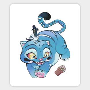 Cute Demon Hunter Tiger Shirts Derpy the Tiger And Bird M4739 Magnet